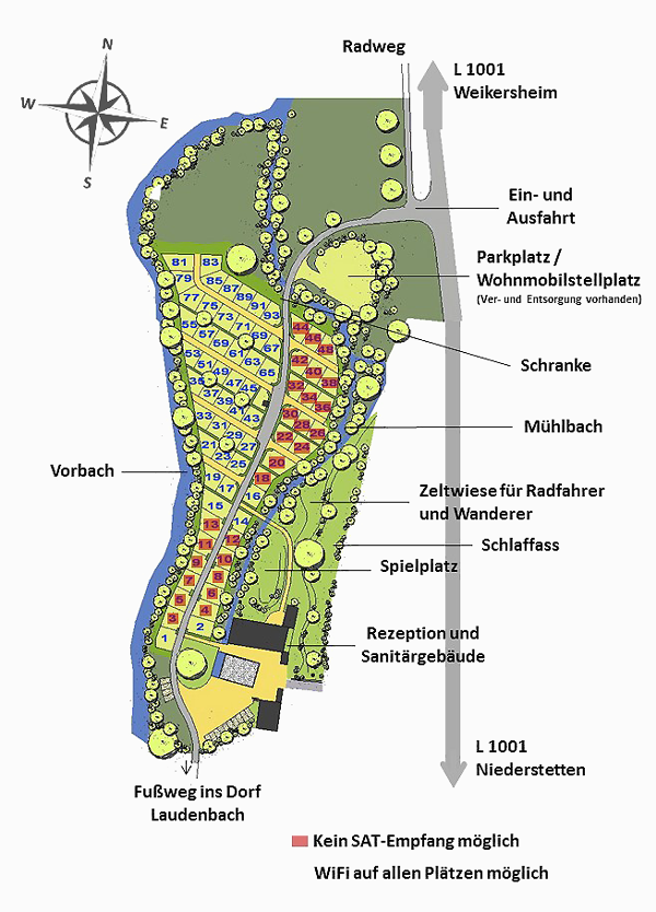 Camping Schwabenmühle Lageplan